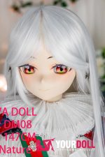 GUAVADOLL DM08 147cm Cカップ ノーマル肌  手描きメイク ビニール製のヘッド 白髪 優しい 綺麗 ラブドール - 画像 (3)