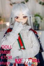 GUAVADOLL DM08 147cm Cカップ ノーマル肌  手描きメイク ビニール製のヘッド 白髪 優しい 綺麗 ラブドール - 画像 (6)