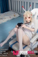 GUAVADOLL F06 146cm Cカップノーマル肌 手描きメイク ビニール製のヘッド 電波系 アニメドール 新品 - 画像 (2)