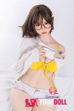 Shedoll Chuyue(楚玥) 167cm Dカップ シリコンヘッド+TPEボディ 顎機能追加可 眼鏡娘 楚々 リアル彼女 ラブドール - 画像 (4)