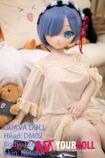 GUAVADOLL DM02 126cm Eカップ ノーマル肌 ビニール製のヘッド デカールメイク 画像通りの仕様＆服付き 水色の美少女 アニメドール お買い得 - 画像 (6)