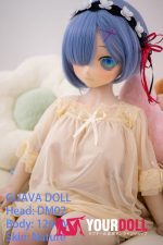 GUAVADOLL DM02 126cm Eカップ ノーマル肌 ビニール製のヘッド デカールメイク 画像通りの仕様＆服付き 水色の美少女 アニメドール お買い得 - 画像 (3)
