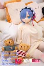 GUAVADOLL DM02 126cm Eカップ ノーマル肌 ビニール製のヘッド デカールメイク 画像通りの仕様＆服付き 水色の美少女 アニメドール お買い得 - 画像 (5)