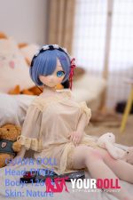 GUAVADOLL DM02 126cm Eカップ ノーマル肌 ビニール製のヘッド デカールメイク 画像通りの仕様＆服付き 水色の美少女 アニメドール お買い得 - 画像 (9)