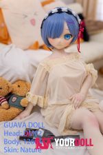 GUAVADOLL DM02 126cm Eカップ ノーマル肌 ビニール製のヘッド デカールメイク 画像通りの仕様＆服付き 水色の美少女 アニメドール お買い得 - 画像 (7)
