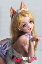 ElsaBabe 加古元子 AHR007 148cm-S ピンク肌 フルシリコン 猫娘 ケモノ系 メイド ラブドール - 画像 (6)
