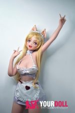 ElsaBabe 加古元子 AHR007 148cm-S ピンク肌 フルシリコン 猫娘 ケモノ系 メイド ラブドール - 画像 (14)