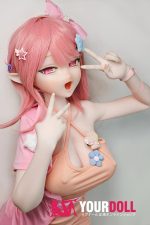 ElsaBabe 佐倉穂乃花 RAD013 140cm-M ピンク肌 フルシリコン エルフ耳 おしゃれ 片側だけ八重歯 舌出し 綺麗 アニメドール - 画像 (6)