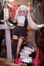 MOZU 小七 85cm 小胸 6kg 日焼け肌 画像通りの仕様 ビニールヘッド+TPEボディ 小悪魔系 エルフ耳 八重歯 アニメドール 新品 - 画像 (7)