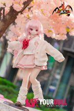 MOZU 珊瑚 65cm 3.5kg 画像と同じ仕様 ビニールヘッド+シリコンボディ 可愛い 猫口 制服 新品 - 画像 (6)