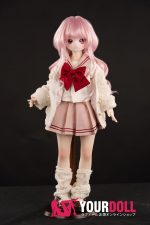 MOZU 珊瑚 65cm 3.5kg 画像と同じ仕様 ビニールヘッド+シリコンボディ 可愛い 猫口 制服 新品 - 画像 (8)