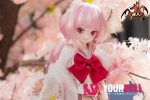 MOZU 珊瑚 65cm 3.5kg 画像と同じ仕様 ビニールヘッド+シリコンボディ 可愛い 猫口 制服 新品 - 画像 (10)