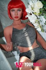 WM Dolls Alva #SS164 163cm Dカップ 顎機能付き ブラウン肌 シリコンヘッド+S-TPEボディ 赤髪 外人 ラブドール - 画像 (2)