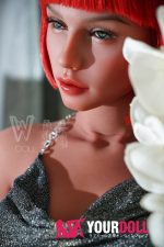 WM Dolls Alva #SS164 163cm Dカップ 顎機能付き ブラウン肌 シリコンヘッド+S-TPEボディ 赤髪 外人 ラブドール - 画像 (4)