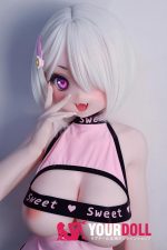 ElsaBabe 竹内由紀 RAD026 140cm-M ピンク肌 フルシリコン 白髪 ウィンク 愛嬌 ハート目 アニメドール - 画像 (5)