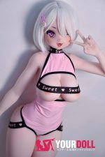 ElsaBabe 竹内由紀 RAD026 140cm-M ピンク肌 フルシリコン 白髪 ウィンク 愛嬌 ハート目 アニメドール - 画像 (14)