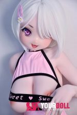 ElsaBabe 竹内由紀 RAD026 140cm-M ピンク肌 フルシリコン 白髪 ウィンク 愛嬌 ハート目 アニメドール