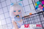 WM Dolls 露可 #Y011S 140cm Cカップ ビニール製ヘッド+シリコン製ボディ ノーマル肌 猫娘 弱気 可憐 アニメドール 新品 - 画像 (13)