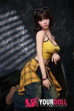 Orange in #996 168cm Eカップ White肌 シリコンヘッド+TPEボディ 顎機能付き アジア系 巨乳 美人 ラブドール 新品 - 画像 (15)