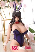 Otaku Doll 45cm 1.2KG 1穴あり ビニール製のヘッド+シリコンボディ 画像通りの服付き バニーシリーズ 巨乳 エッチ オナホール - 画像 (2)