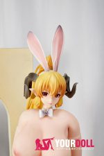 Otaku Doll 45cm 1.2KG 1穴あり ビニール製のヘッド+シリコンボディ 画像通りの服付き エロ バニーシリーズ オナホール - 画像 (4)