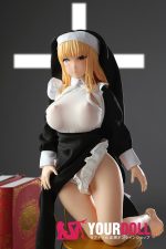 Otaku Doll 65cm 3KG 1穴あり ビニール製のヘッド+シリコンボディ 二種類の顔あり 画像通りの服x2付き シスター エロ オナホール - 画像 (8)