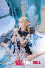 Shedoll Ailin(艾琳) 152cm Aカップ フルシリコン コスプレ系 エルフ耳 綺麗 ラブドール - 画像 (7)