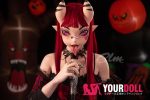 Climax Meru SiQ157cm Cカップ フルシリコン Cinnamon肌 人外 ハロウィン CLM Ultra Series ラブドール - 画像 (21)