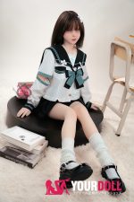 Momo 多希(たき) 150cm MHS051A-B Cカップ シリコンヘッド+TPEボディ ノーマル肌 愛嬌 雀斑メイク 美乳 ラブドール 新品 - 画像 (5)