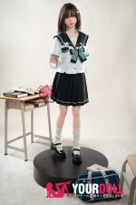 Momo 多希(たき) 150cm MHS051A-B Cカップ シリコンヘッド+TPEボディ ノーマル肌 愛嬌 雀斑メイク 美乳 ラブドール 新品 - 画像 (7)