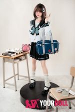Momo 多希(たき) 150cm MHS051A-B Cカップ シリコンヘッド+TPEボディ ノーマル肌 愛嬌 雀斑メイク 美乳 ラブドール 新品 - 画像 (8)