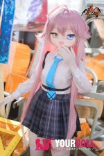MOZU 星叶 小胸 141cm 画像通りの仕様付き ビニール製のヘッド+TPEボディ 愛嬌 コスプレ衣装 ラブドール 新品 - 画像 (4)
