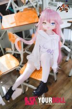 MOZU 星叶 小胸 141cm 画像通りの仕様付き ビニール製のヘッド+TPEボディ オッドアイ 常服 ラブドール 新品 - 画像 (5)