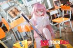 MOZU 星叶 小胸 141cm 画像通りの仕様付き ビニール製のヘッド+TPEボディ オッドアイ 常服 ラブドール 新品 - 画像 (7)
