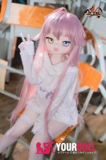 MOZU 星叶 小胸 141cm 画像通りの仕様付き ビニール製のヘッド+TPEボディ オッドアイ 常服 ラブドール 新品 - 画像 (4)