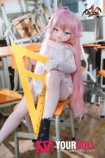 MOZU 星叶 小胸 141cm 画像通りの仕様付き ビニール製のヘッド+TPEボディ オッドアイ 常服 ラブドール 新品 - 画像 (6)