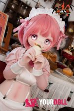 MOZU 草莓 大胸 141cm 画像通りの仕様付き ビニール製のヘッド+TPEボディ 3Dの口 SSRシリーズ メイド ラブドール 新品 - 画像 (2)