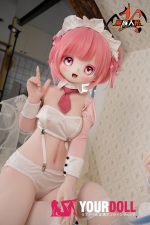 MOZU 草莓 大胸 141cm 画像通りの仕様付き ビニール製のヘッド+TPEボディ 3Dの口 SSRシリーズ メイド ラブドール 新品 - 画像 (6)