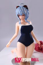 Otaku Doll 65cm 3KG 1穴あり ビニール製のヘッド+シリコンボディ 三種類の顔あり 画像通りの服x2付き コスプレ系 巨乳 エロ オナホール - 画像 (2)