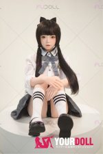 Fudoll 環奈 #J008 136cm Aカップ シリコンヘッド+TPEボディ 顎機能追加可 可愛い 貧乳 愛嬌 ラブドール - 画像 (23)