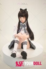 Fudoll 環奈 #J008 136cm Aカップ シリコンヘッド+TPEボディ 顎機能追加可 可愛い 貧乳 愛嬌 ラブドール - 画像 (27)