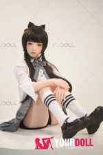 Fudoll 環奈 #J008 136cm Aカップ シリコンヘッド+TPEボディ 顎機能追加可 可愛い 貧乳 愛嬌 ラブドール - 画像 (5)