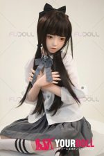 Fudoll 環奈 #J008 136cm Aカップ シリコンヘッド+TPEボディ 顎機能追加可 可愛い 貧乳 愛嬌 ラブドール - 画像 (2)