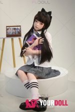 Fudoll 環奈 #J008 136cm Aカップ シリコンヘッド+TPEボディ 顎機能追加可 可愛い 貧乳 愛嬌 ラブドール - 画像 (26)