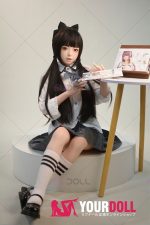 Fudoll 環奈 #J008 136cm Aカップ シリコンヘッド+TPEボディ 顎機能追加可 可愛い 貧乳 愛嬌 ラブドール - 画像 (22)