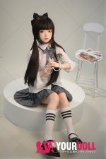 Fudoll 環奈 #J008 136cm Aカップ シリコンヘッド+TPEボディ 顎機能追加可 可愛い 貧乳 愛嬌 ラブドール - 画像 (13)