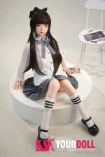 Fudoll 環奈 #J008 136cm Aカップ シリコンヘッド+TPEボディ 顎機能追加可 可愛い 貧乳 愛嬌 ラブドール - 画像 (12)