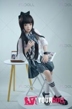 Fudoll 環奈 #J008 136cm Aカップ シリコンヘッド+TPEボディ 顎機能追加可 華奢 愛嬌 ラブドール - 画像 (19)