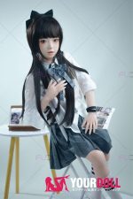 Fudoll 環奈 #J008 136cm Aカップ シリコンヘッド+TPEボディ 顎機能追加可 華奢 愛嬌 ラブドール - 画像 (8)