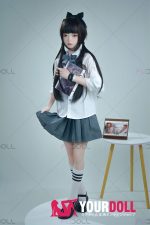 Fudoll 環奈 #J008 136cm Aカップ シリコンヘッド+TPEボディ 顎機能追加可 華奢 愛嬌 ラブドール - 画像 (17)